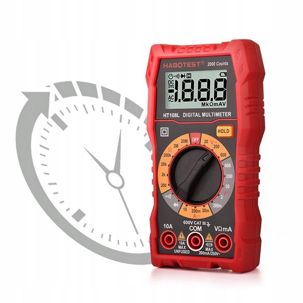 Digital Handheld Multimeter Universal Ncv Rms Live Diode Test Led Flashlight