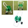 Water Hose Reel Cart with 4 Wheels, Plastic Push Garden Hose Cart Green for Outdoor, Labor Saving, Heavy Duty Storage Holder for