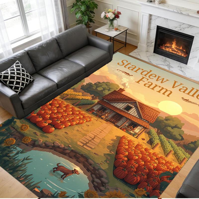 Crystal Velvet Rug Soft Non Slip Indoor Floor Mat Home DecorStardew Valley