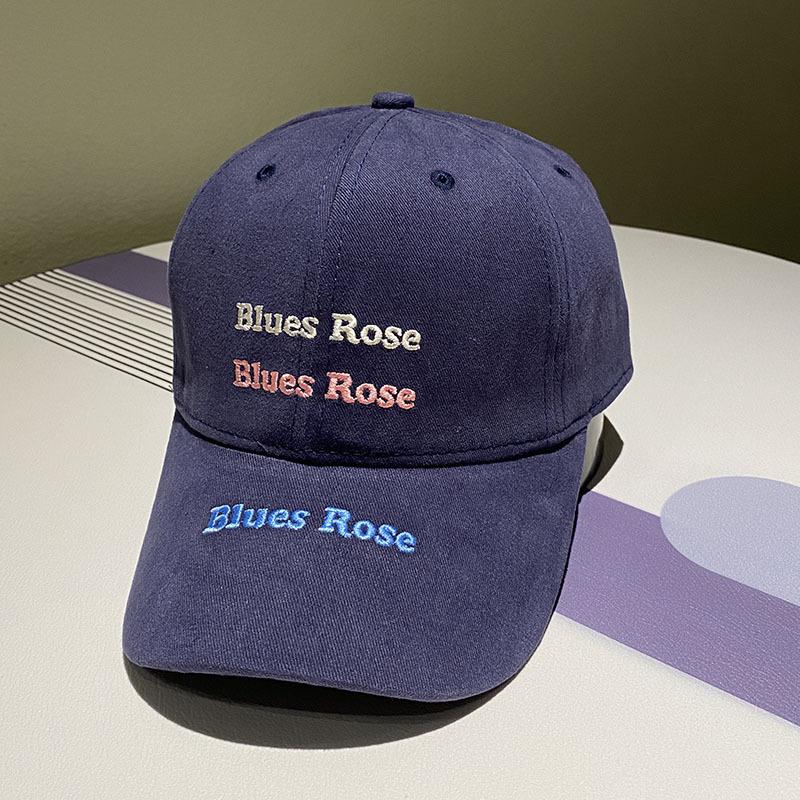 

Hot Sale Fashion Women s BLUE ROSE Letter Embroidery Baseball Cap Cotton Dad Hat Stylish Trendy Streetwear Accessory 56cm-60cm темно-синий