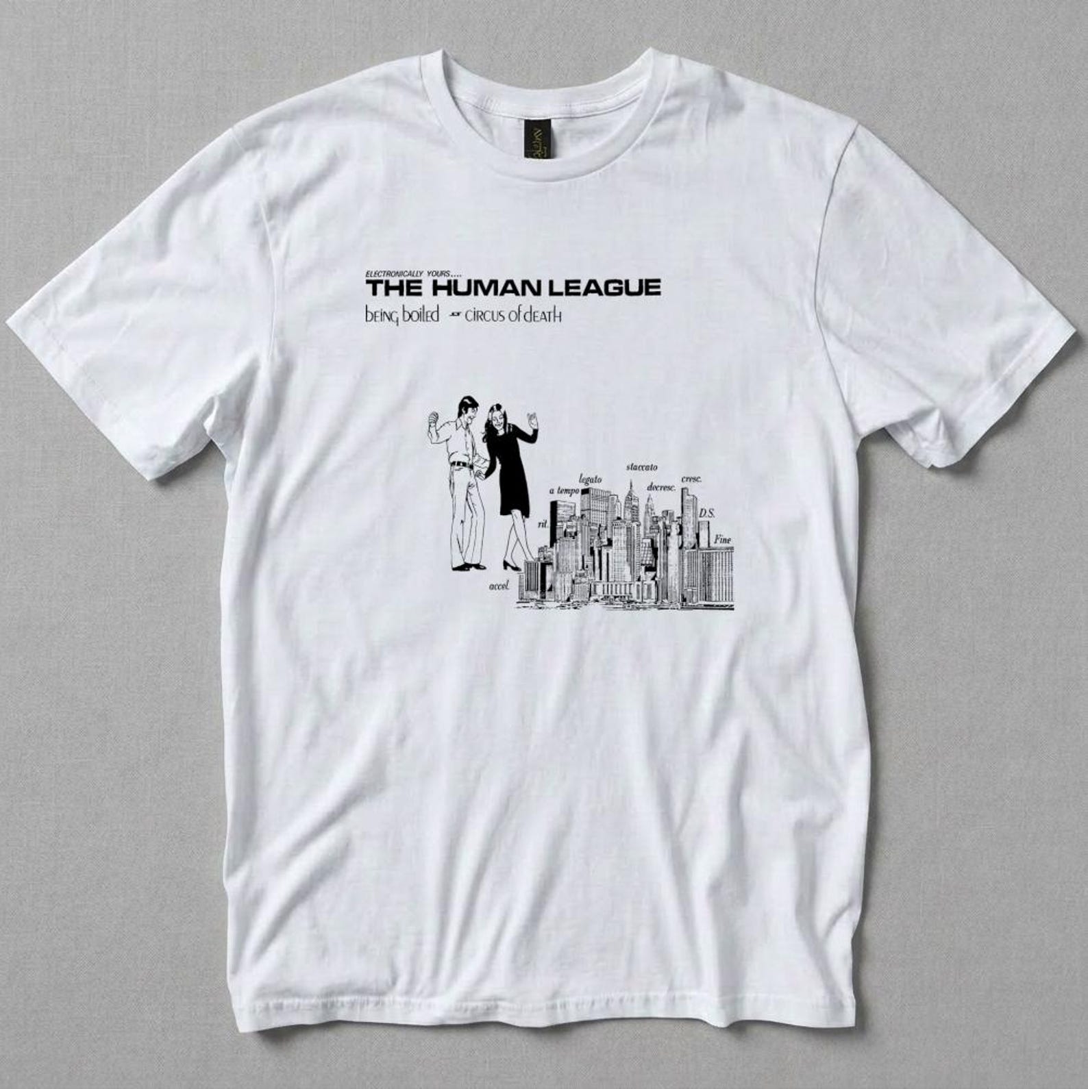 HUMAN LEAGUE  Being Boiled  T shirt, Minimal Synth 80s Electronic Band Post Punk T shirt Vintage Style Graphic 3XL