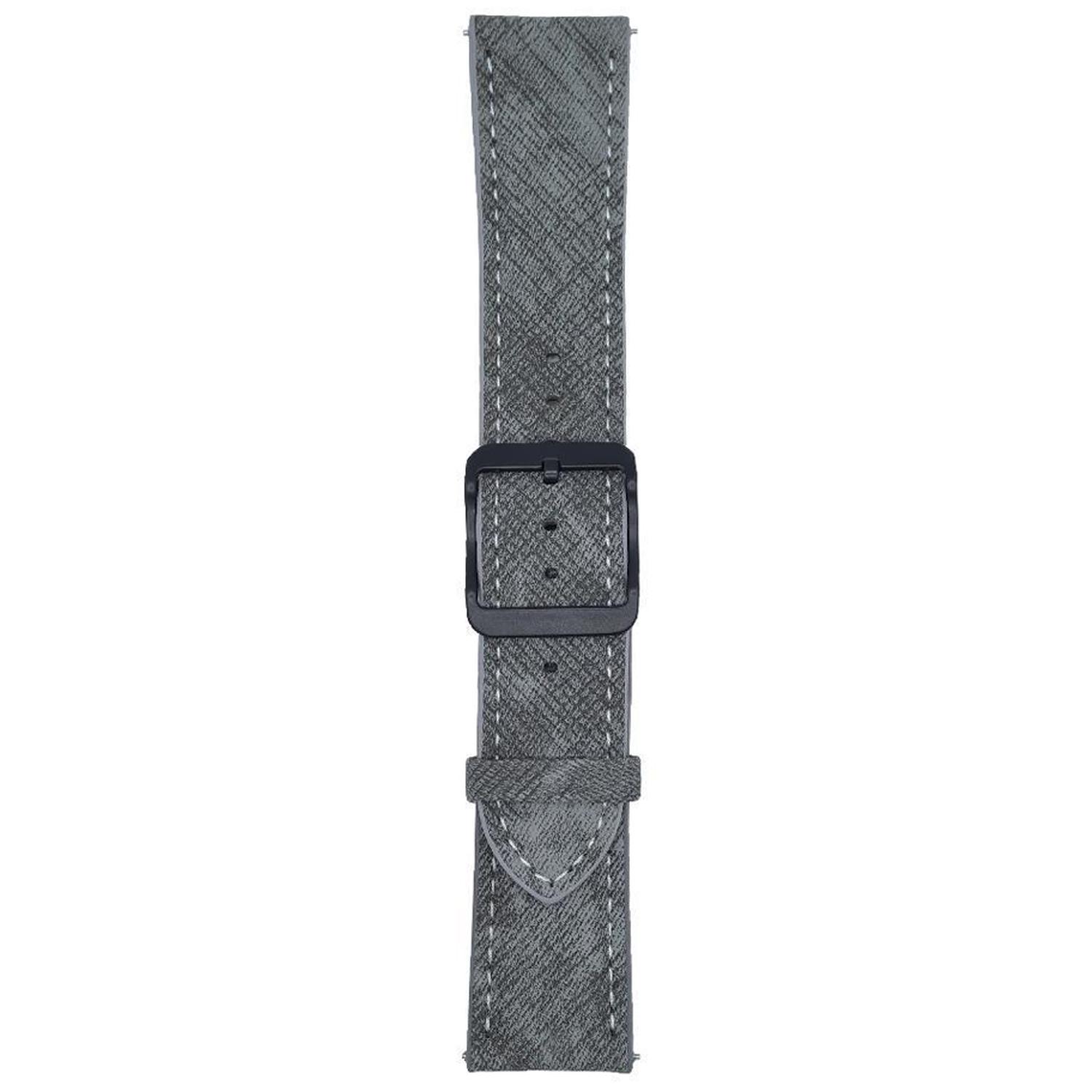 

Double Loop Buckle Leather Band For Huawei Watch GT 5 41mm Watch Bands Universal 18mm Wrist Strap Grey