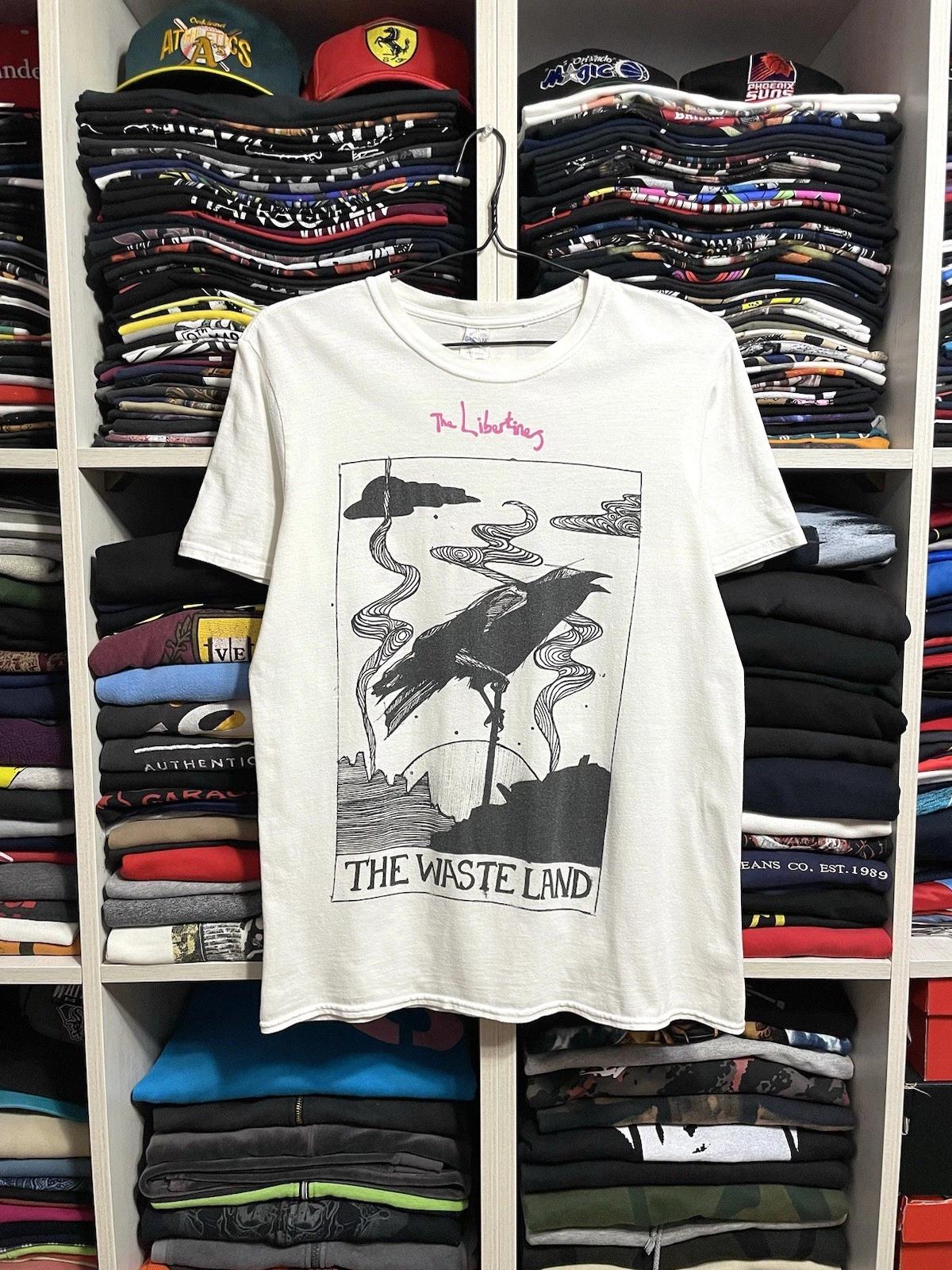 Vintage The Libertines Wasteland Indie Rock Band T-Shirt Size M White XL
