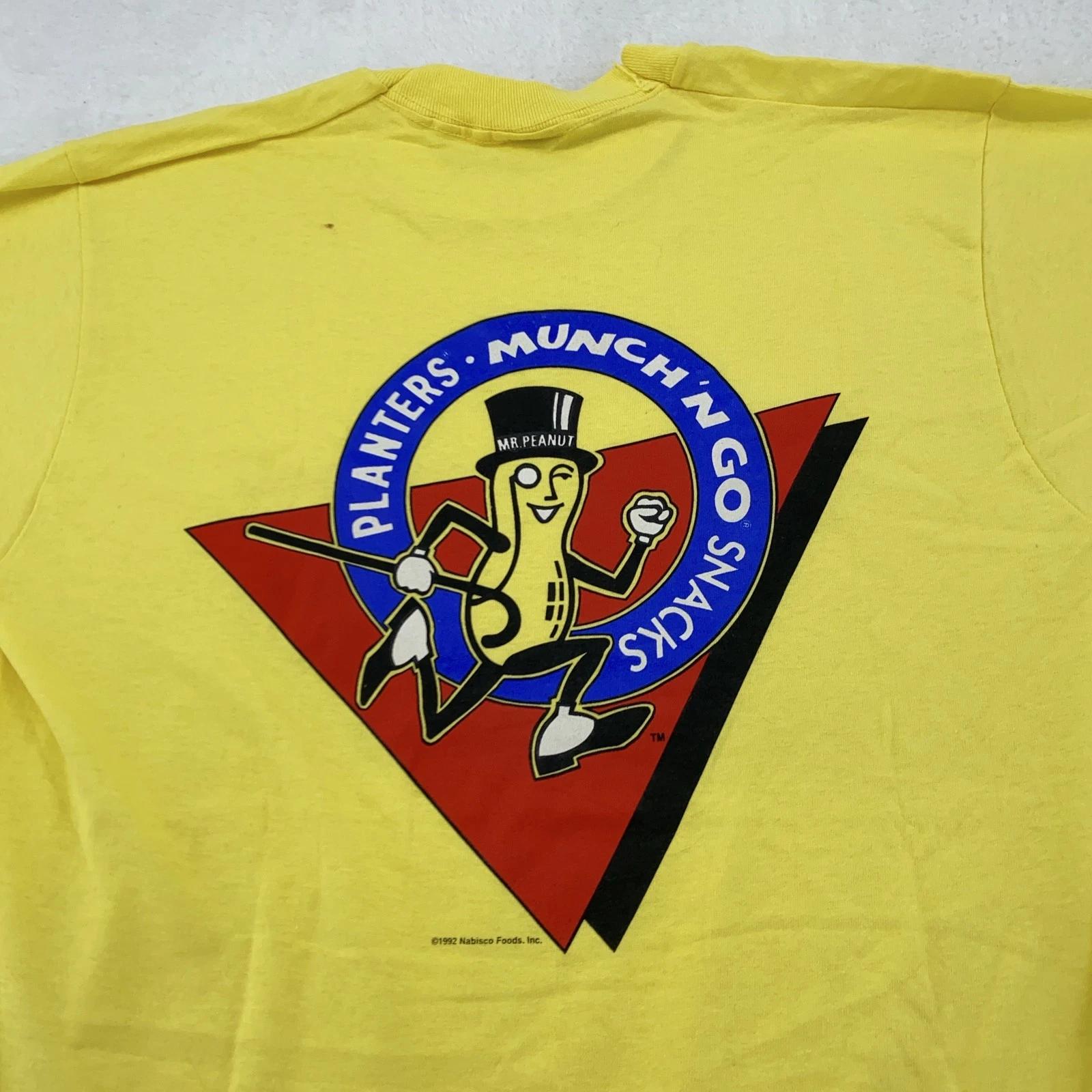 

Vintage Planters Mr Peanut T-Shirt Mens M/L Promo Snack Food Graphic 90s US M