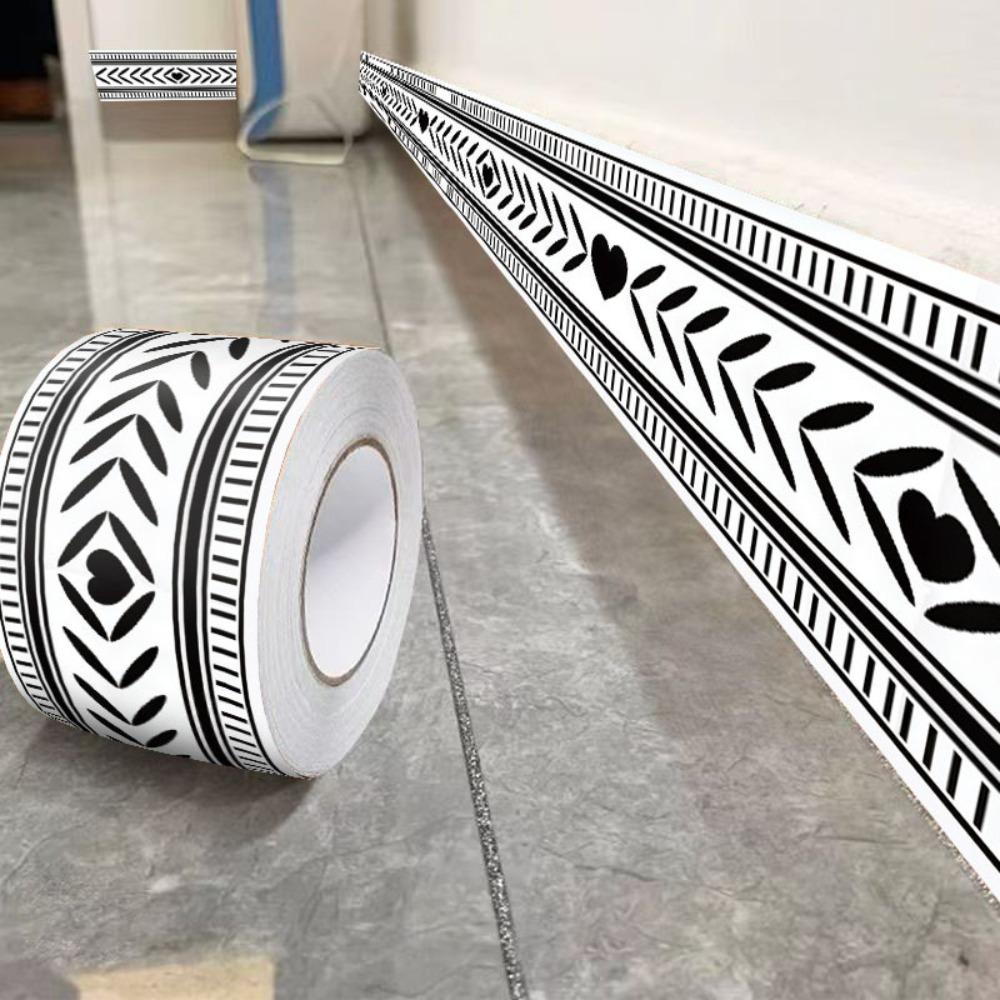 Fashion 5 Meter Wall Base Self Adhesive Anti-collision Wall Sticker Thickened Soft Decoration Strips Living Room