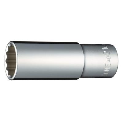 TONE Derin Soket Sürücü Açısı Genişliği Düzlükler Arasında 21mm (12 Kare) HP4D-21L 12,7 mm (1/2")
