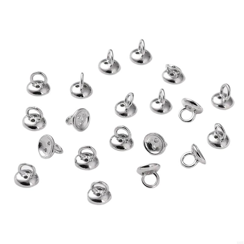 4/6MM 18K Gold Plated Brass Pearl Bracelet Ends Connector,Beads End Tips,Jewelry End Caps,For DIY Jewelry Making Accessories