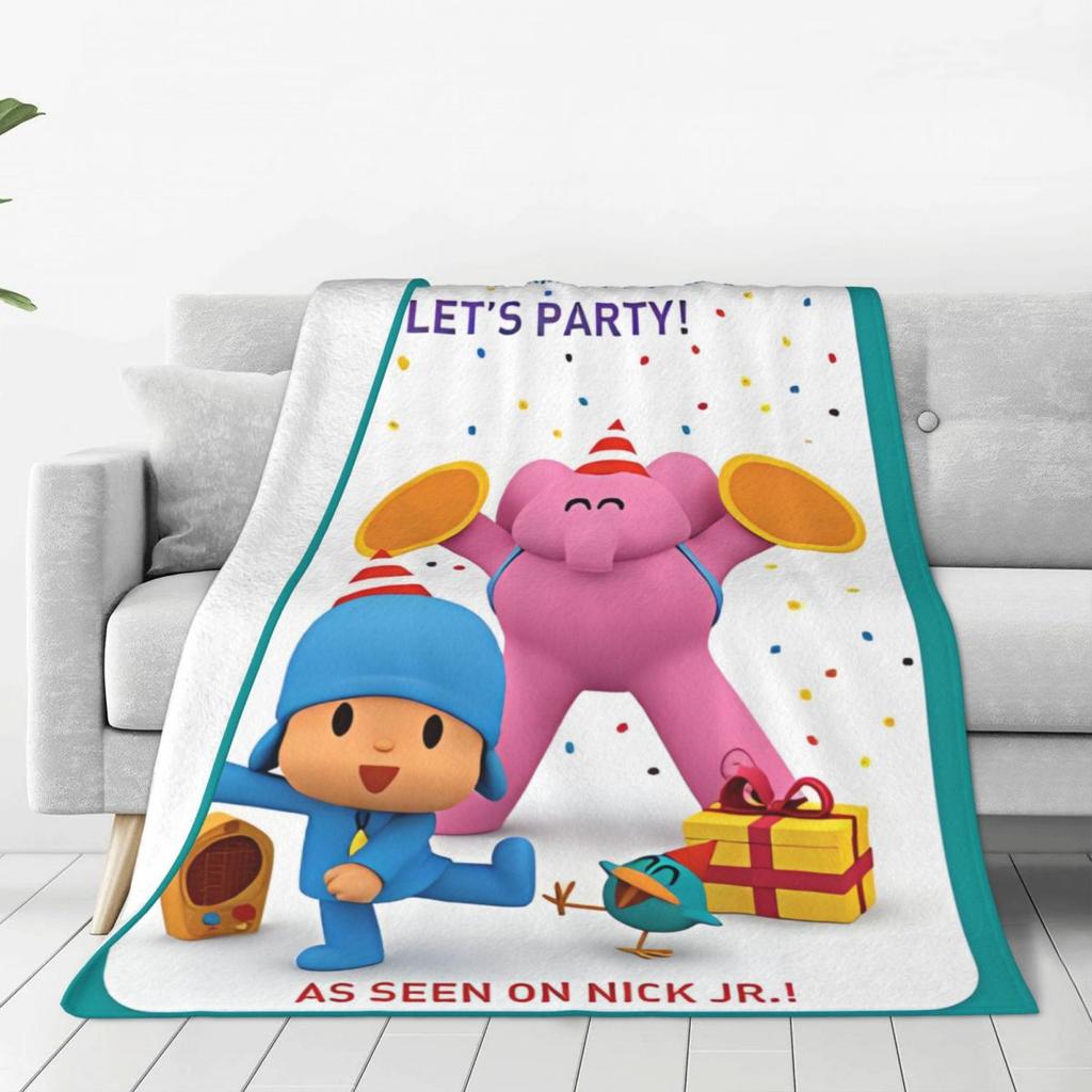 P-POCOYO Elly Pato Fred Lula Sleepy Bird (2) Blanket Quality Warm Soft Throw Blanket Spring Picnic Bedroom Novelty Bedspread