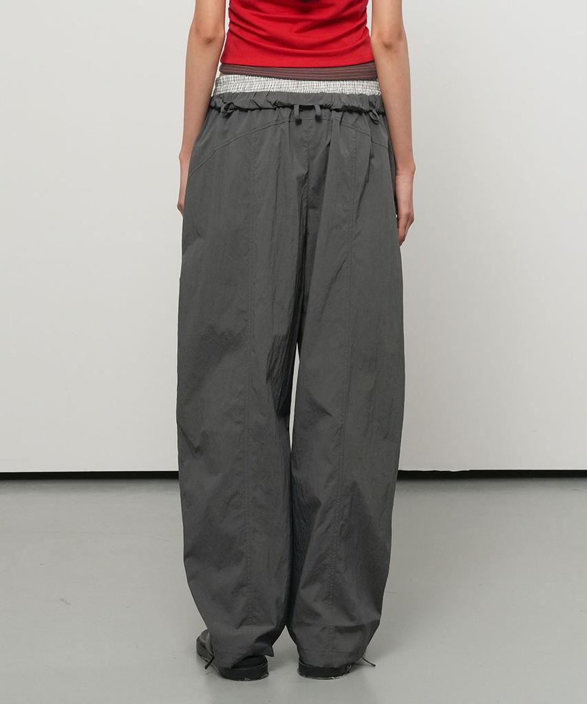 GENERALIDEA Layered Nylon Elastic Pants [Charcoal] / Gf2Lpt525