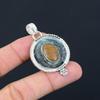 Gåva till henne 925 Sterling Silver Naturlig Bildjaspis Ädelstenssmycke Hänge
