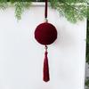 DIY Christmas Lantern Decoration Velvet Xmas Ball Ornament Hanging Ornaments  Party Decoration