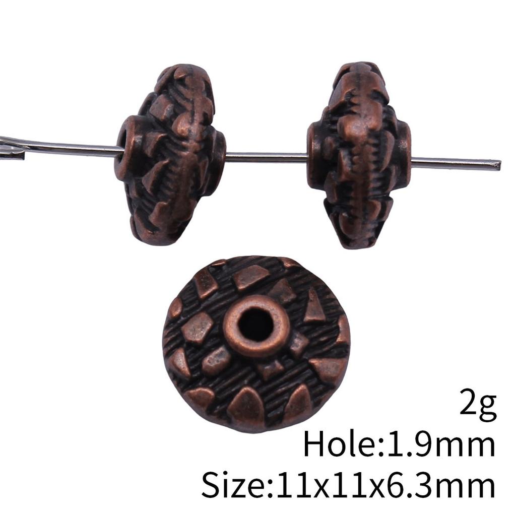 Small Hole Alloy Spacer Beads Multi Pattern Antique Metal Loose Beads For DIY Jewelry Bracelet Making For