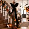Christmas Tree Hanging Decor Halloween Bat Bow Garden Decor, Topper Ornament Versatile Party Supplies for Party, Spooky Holiday Decoration,