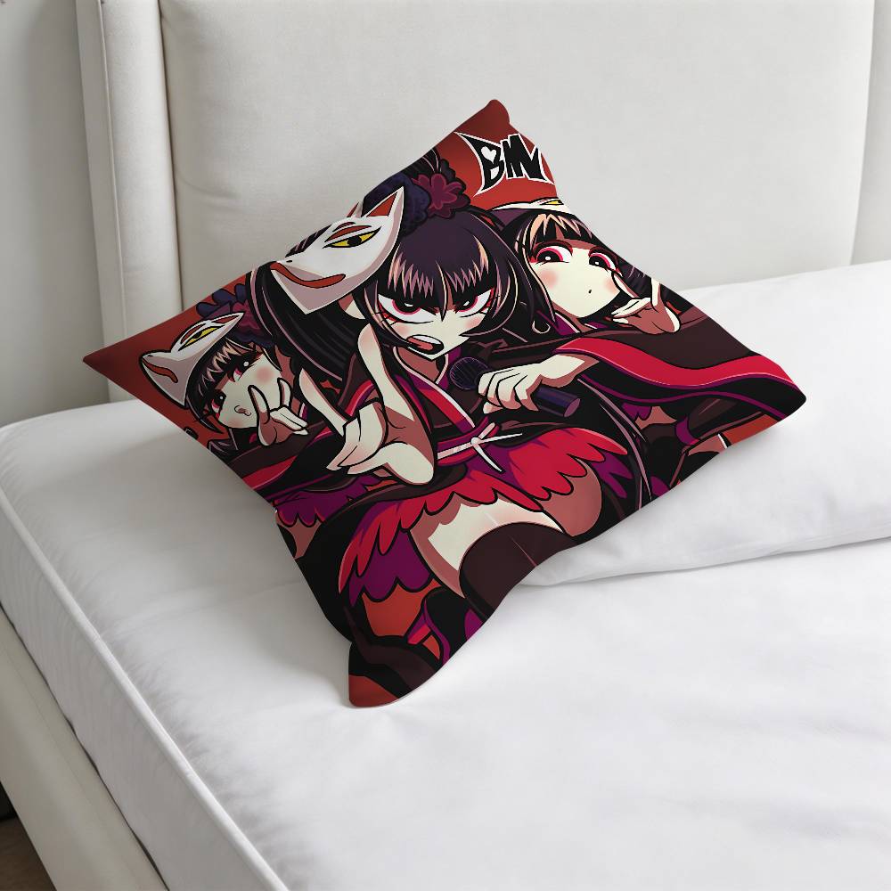 BBabymetal Metal Forth Decorative Square Pillow Cover Soft Comfortable Pillow Case Sofa Bed Home Decoration