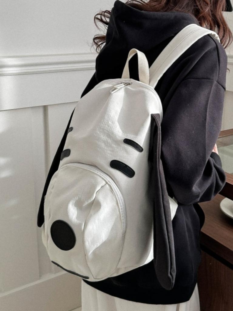 Cute Little Dog Canvas Bapa Portable Travel Bag 2025 New Korean Sle Student Fem Bapa Bookbag Versatile Travel Bag