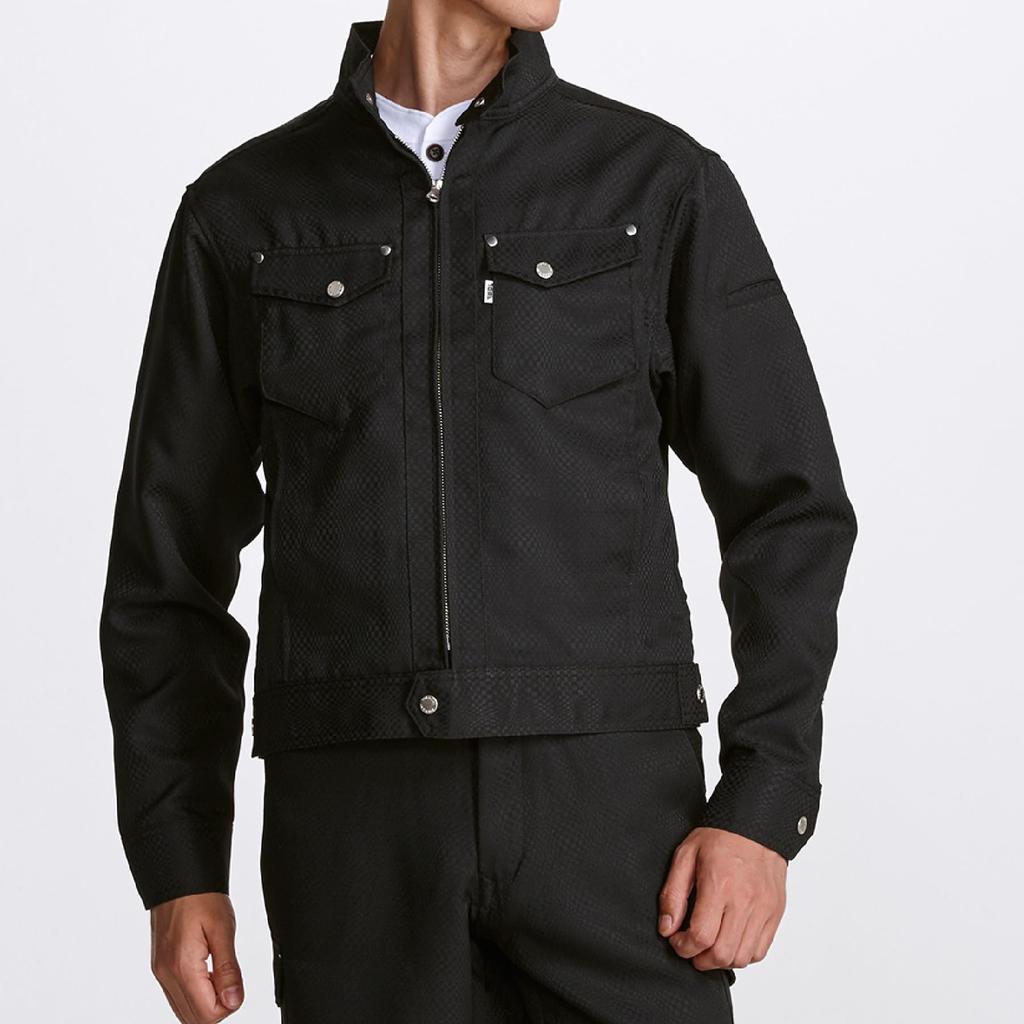 Herren Arbeitskleidung Riders Jacke × Slim-Fit Extra-Lange 3/4-Länge Hose Set Größe LL (Taille 85cm) Dunkelmarine Farbe