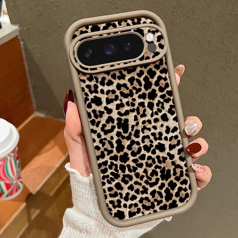 Leopardenmuster Einfarbige TPU-Hülle Für Google Pixel 10 8 7 Pro 8A 9A 7A Pixel 9 10 Pro XL Stoßfeste Weiche Silikon-Handyhülle