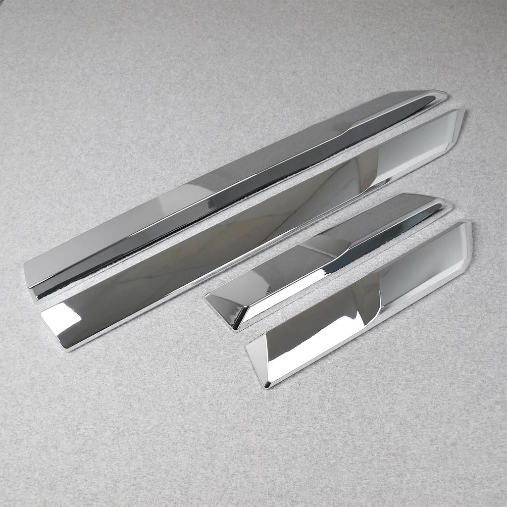 RUIQ Äußere Seitentür Unterleiste für Toyota New Land Cruiser 250 Serie (Verchromt)