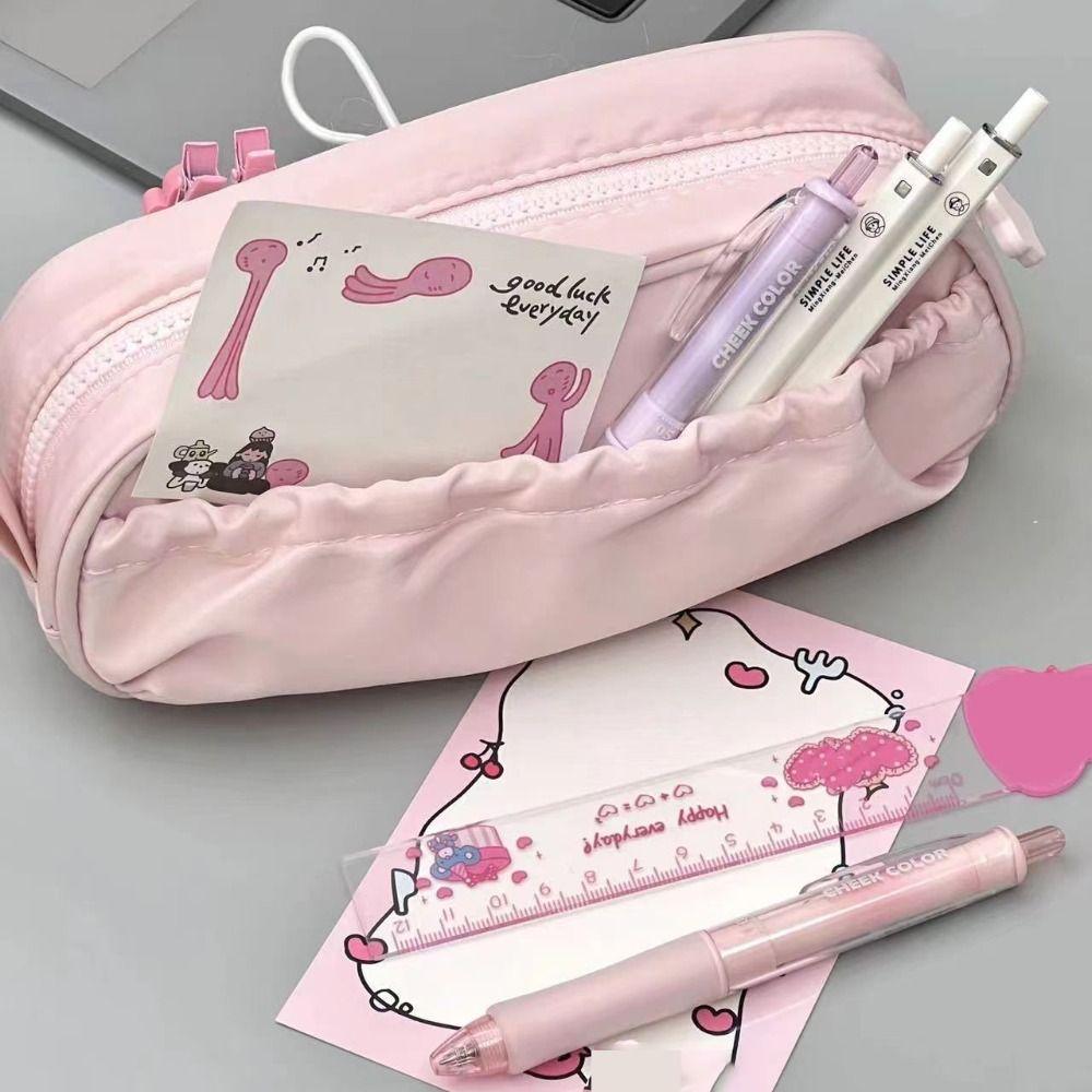 Multi Layered Stationery Organizer Multi-function Pen Pouch Fashion Stationery Storage Bag
