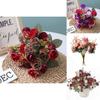 Stunning 21 Heads Artificial Silk Flowers Rose Bunch Bouquet For Elegant Home Decor
