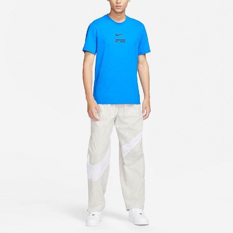 Nike T Shirts Men's Light Photo Blue Crew Neck Moderate Straight Fit FD1245-406