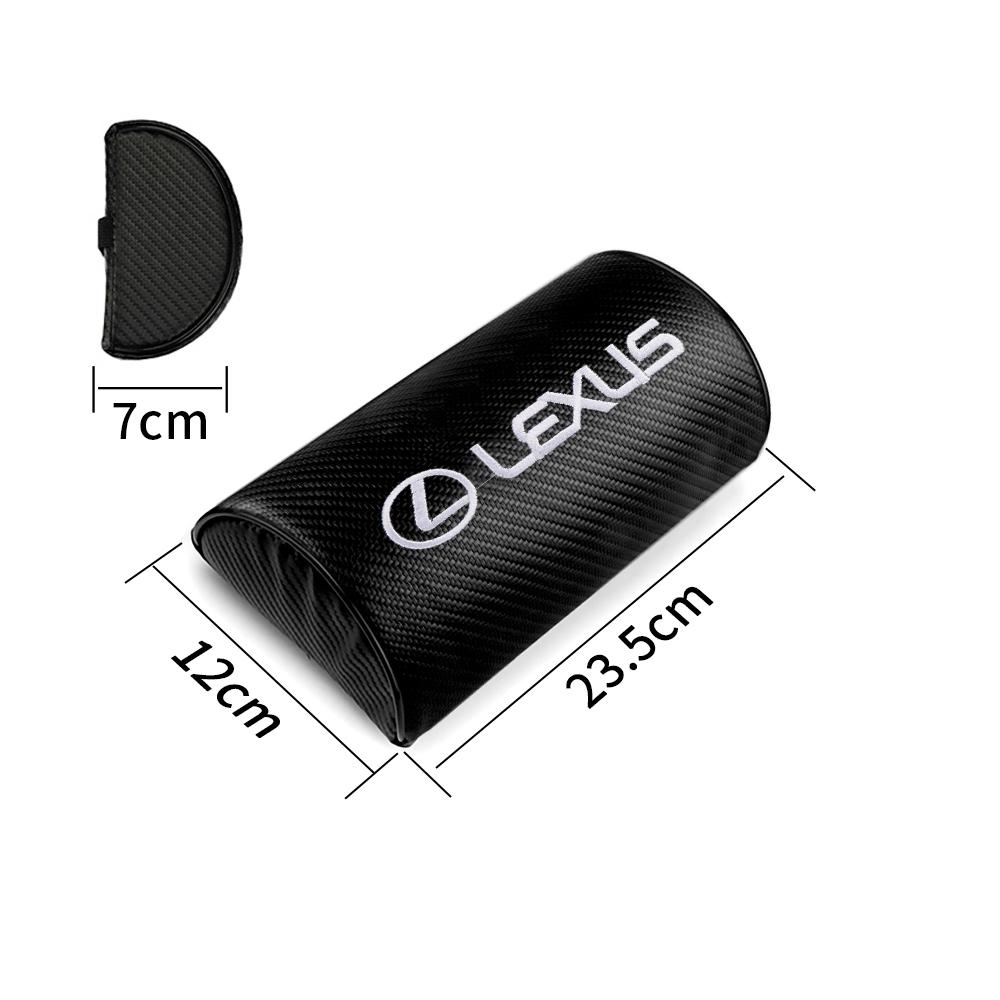 1/2Pc Car Decoration Carbon Fiber Neck Pillow PU Leather Headrest For Lexus IS IS250 IS250C IS300 IS300C IS350 IS350C F SPORT RX