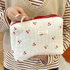 3Pcs Quilted Travel Makeup Pouch Makeup Bag Set Cute Makeup Organizer Storage Bag Cosmetic Organizer Case for Women and Girls