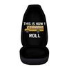 Car Seat Cover Four Seasons Universal Halloween Skull Print Decoration Car Seat Cover Front Row
