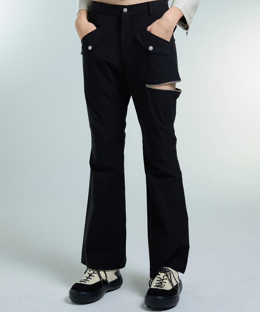 LUVISTRUE Am Nylon Tuck Bootscut Pants(Black)