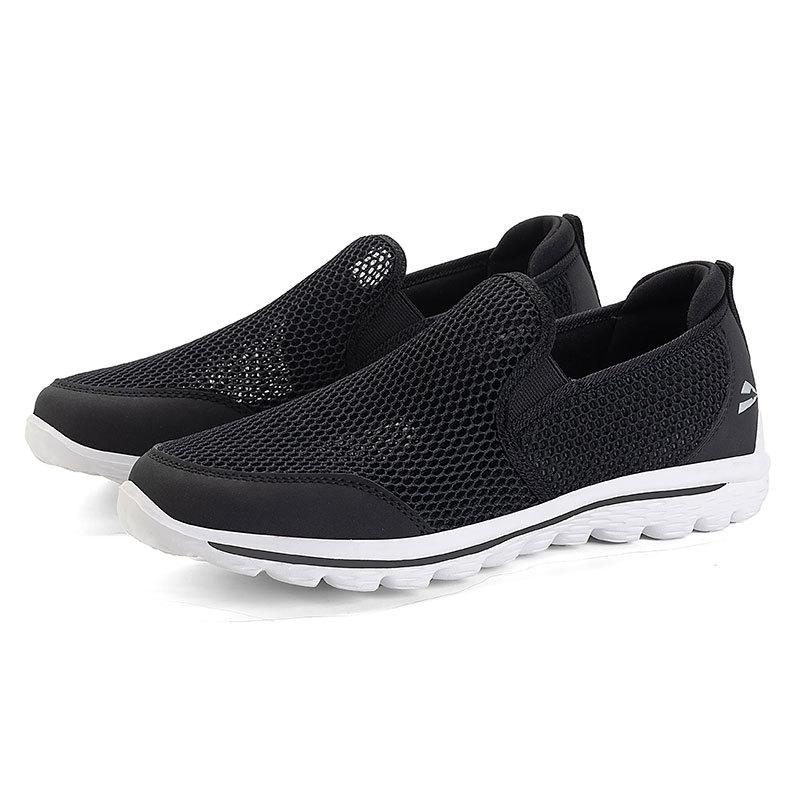 Spring and summer new mesh breathable casual shoes lazy walking shoes large size shoes