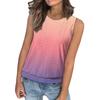 Women's Loose Fashion Casual Gradient Printed Round Neck Sleeveless Summer Vest