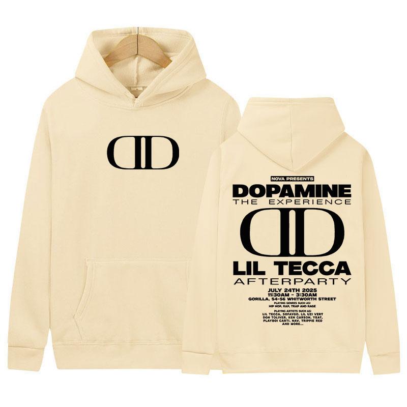 Rapper Lil Tecca Dopamne Tour 2025 Neues Album Hoodie Herren Damen Kleidung Mode Harajuku Sweatshirt Hip Hop Oversized Fleece Hoodie