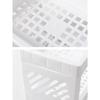 1PC PP Desktop Double Layer Storage Rack Rectangular White Organizing Student Desk Office Cosmetics Stationery