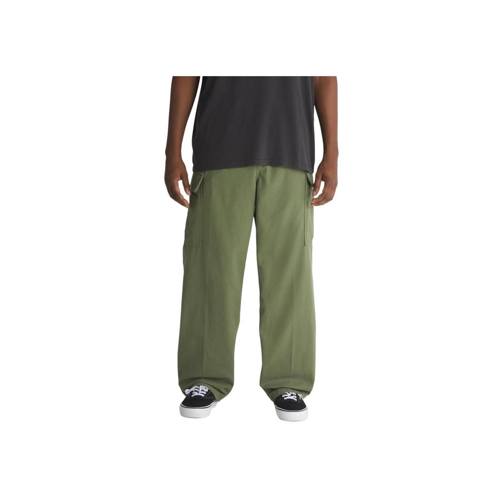 Vans Solid Color Multi-Pocket Loose Cargo Pants Men Pants Army-Green VN0005Z1AMB
