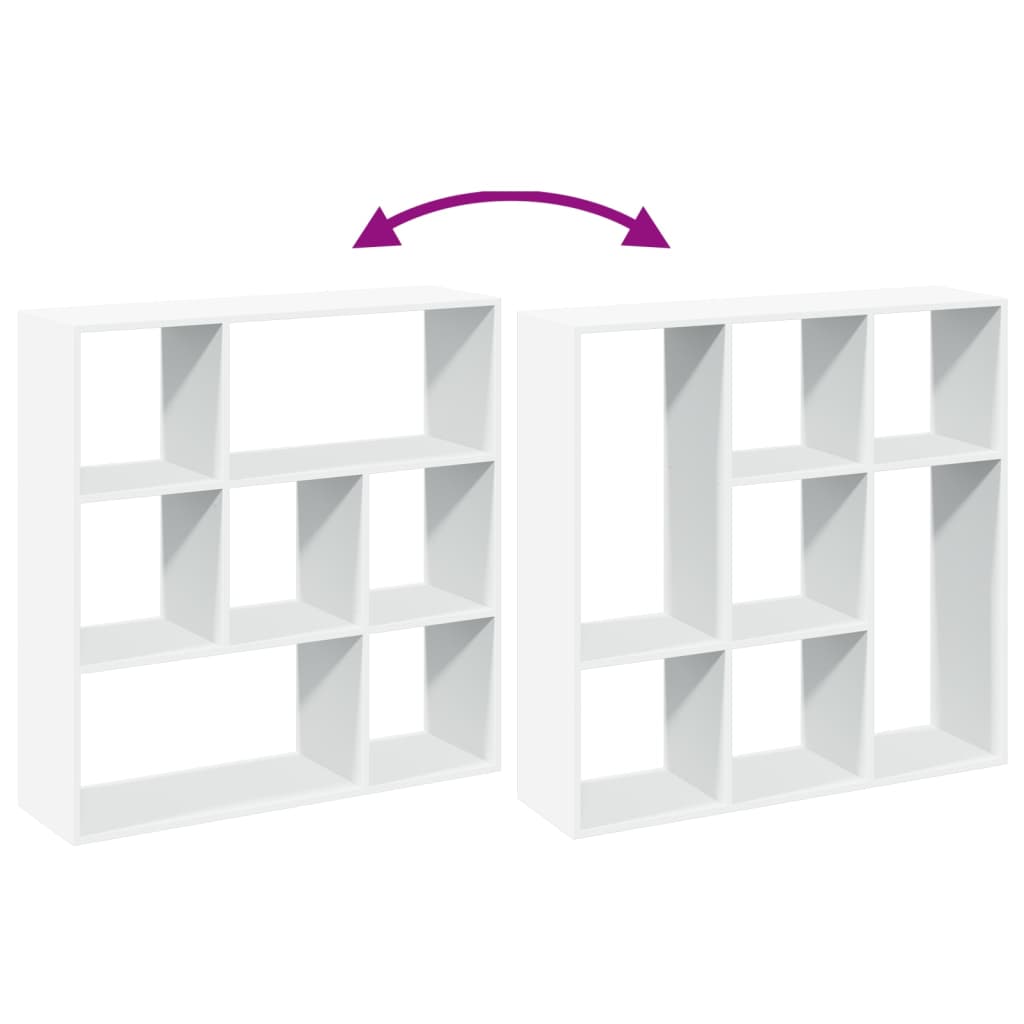 Room Divider Bookshelf White 102 x 29 x 103.5 cm Engineered Wood