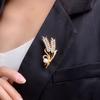 Elegant Rhinestone Wheat Ear Brooch Pin for Women Men Fashion Clothes Suit Shining Accessories Party Brooches Jewelry Gifts