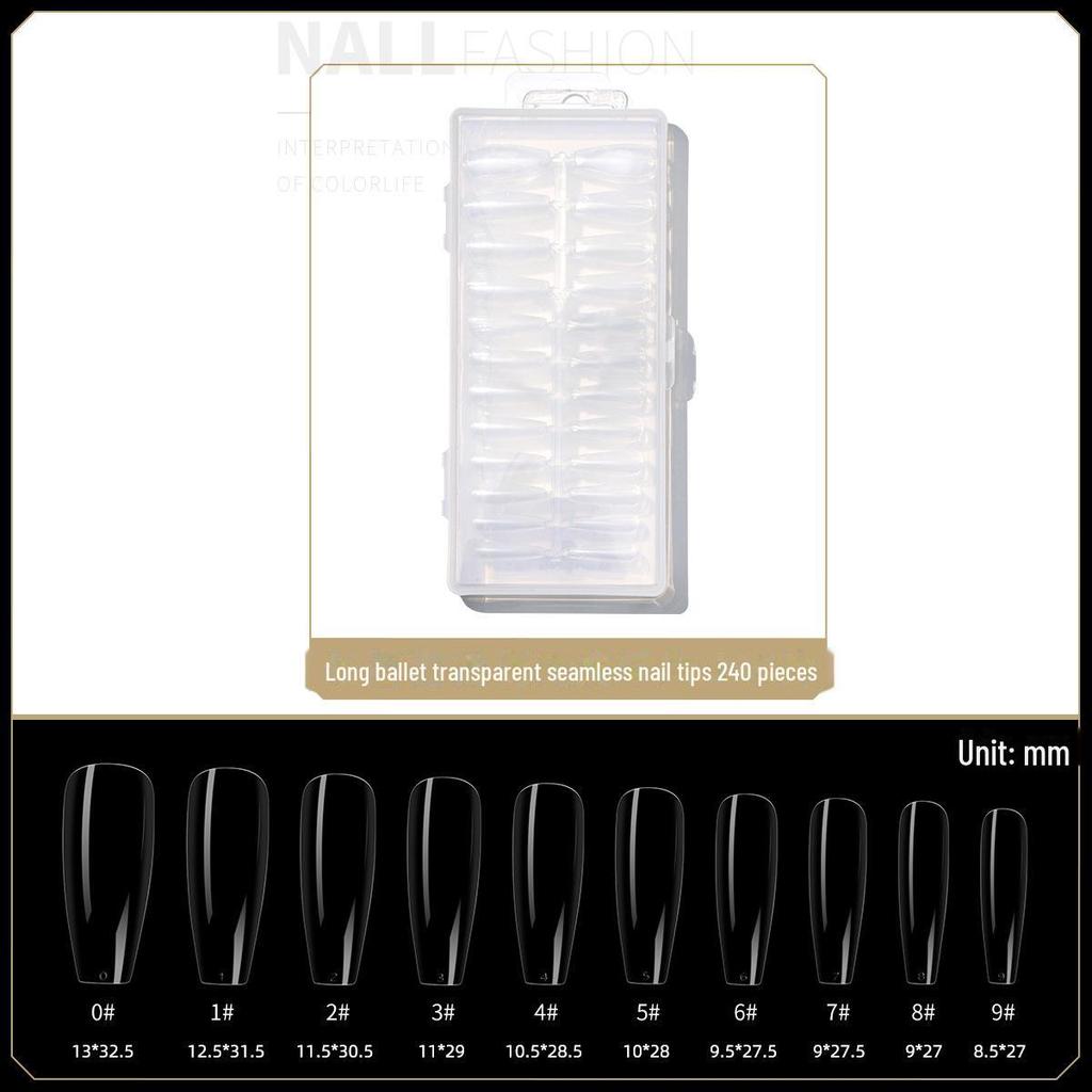 Nail Art Dual-Use Frosted Tips: Ultra-Thin, Traceless, No-Carve False Nail Stickers for Extended Nails