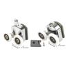 4pcs Convenient Replacement Door Rollers Plastic Door Rollers Adjustable Height Smooth Sliding for Bathroom Glass Doors