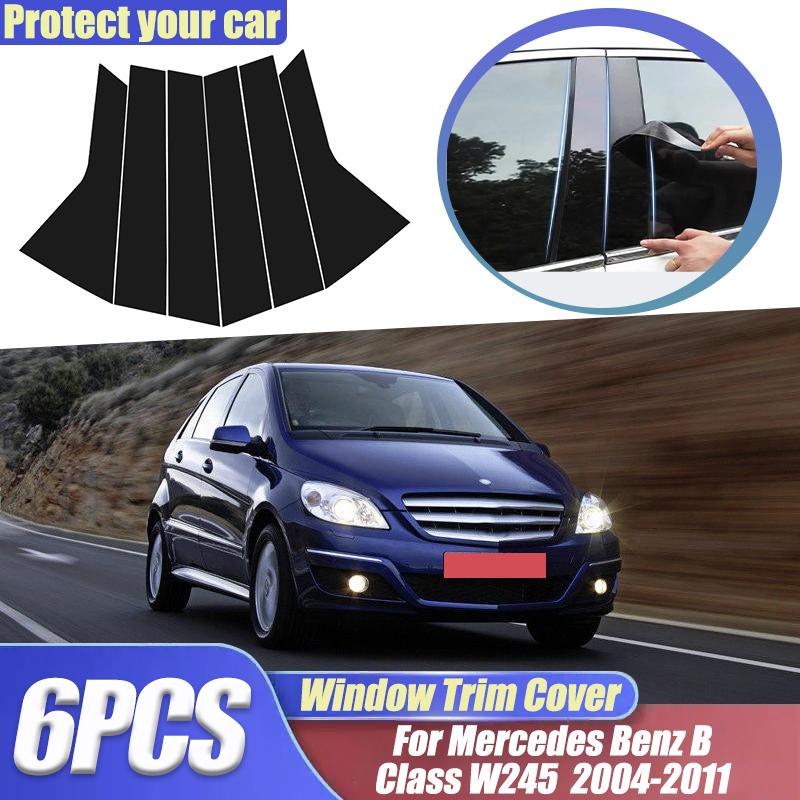 Für Mercedes Benz B-Klasse W245 170 180 2004~2011 Fensterzierleisten Abdeckungen Mittlere Folie Säule B C Säulen Pfosten Aufkleber Auto Zubehör