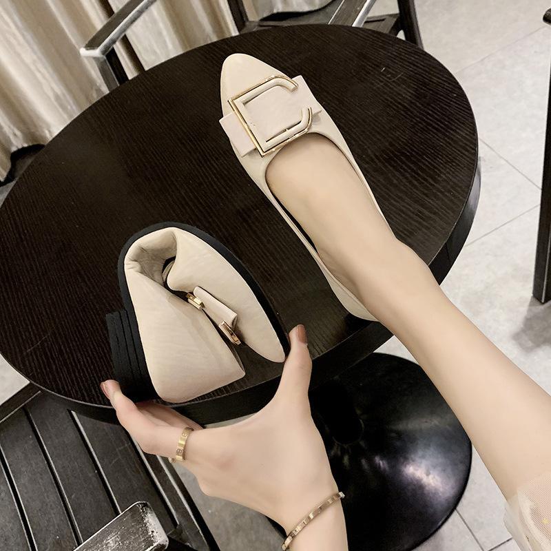 New Korean Version of A Footstool Lazy Shoes Pointed Women's Shoes Shallow Mouth A Footstool Lazy Shoes