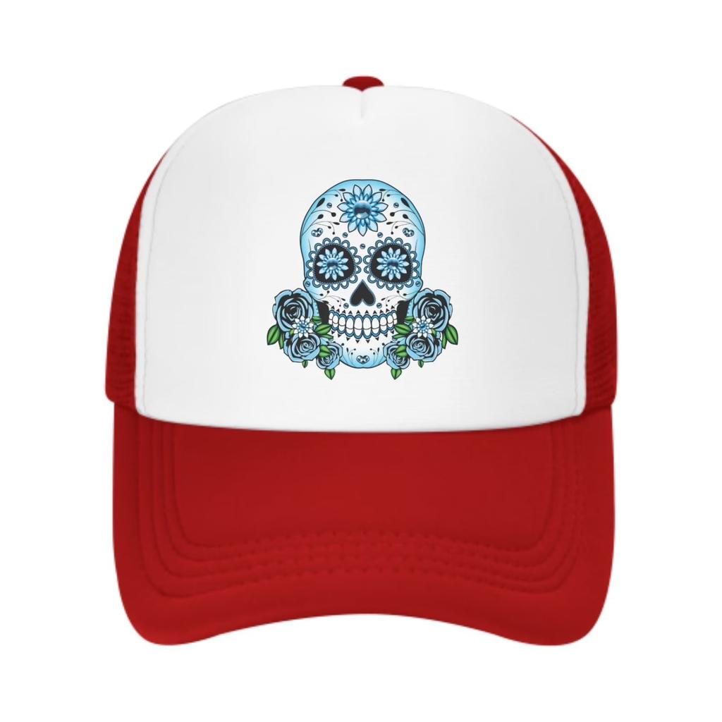 Angry Wolf Head Graphic Trucker Hat Adjustable Mesh Baseball Cap Unisex Outdoor Sun Protection