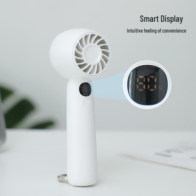 Compact USB Rechargeable Handheld Fan with 5-Speed Settings and Long Battery Life
