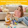 Wooden Stacking Puzzle Toy for 3+ Year Olds Kids,Wooden Stacking Puzzles Brain Teasers 3D Russian Blocks Board,Montessori Toys