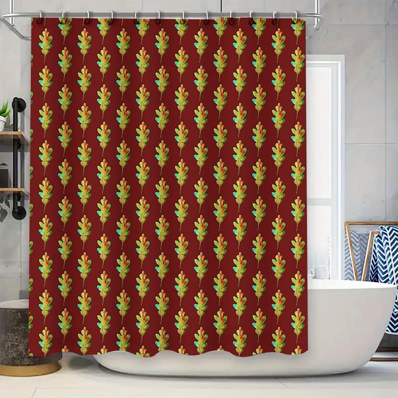 

Floral Shower Curtain Botanical Print Waterproof Fabric Bathroom Decor Vintage Nature Landscape Artistic Home Textile W60H190(CM)-1 Pcs