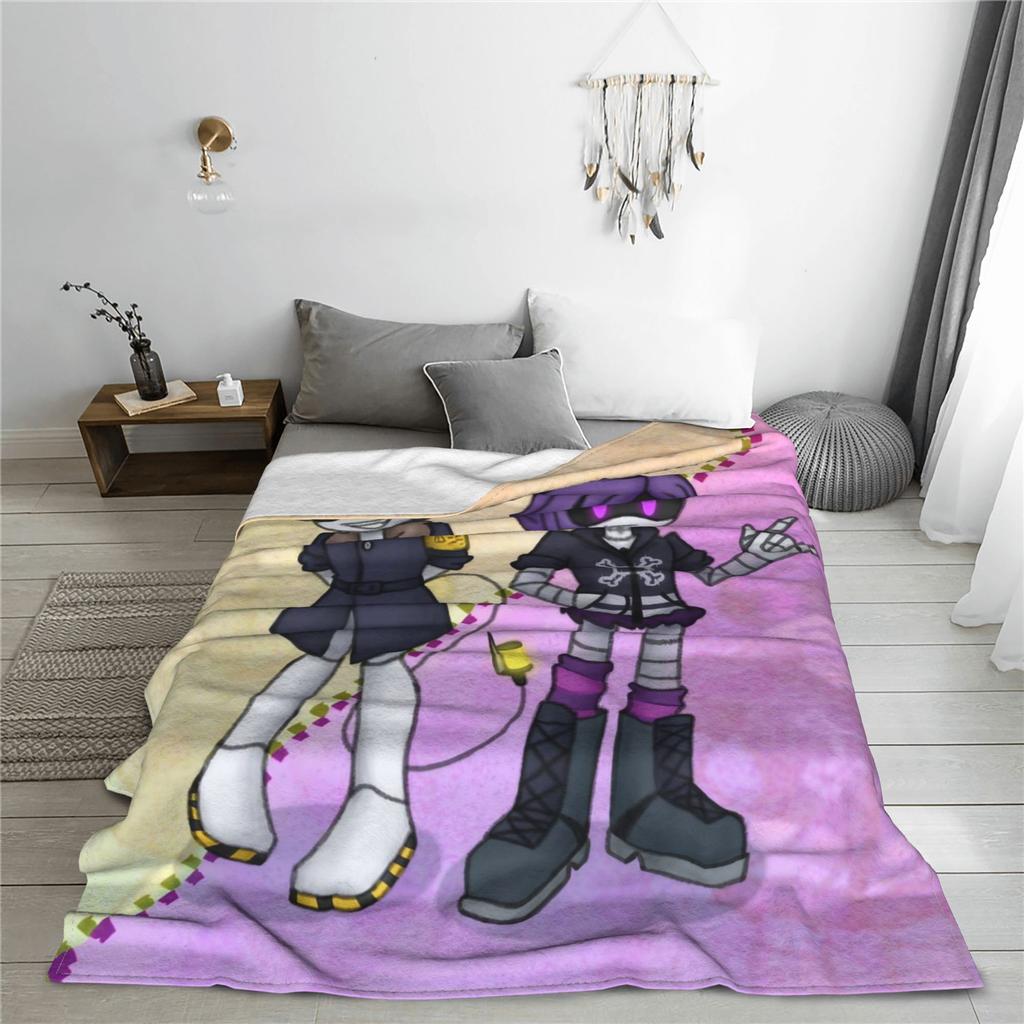 Murder Drones N and Uzi Fleece Throw Blanket  Blanket for Home Travel Warm Bedroom Quilt