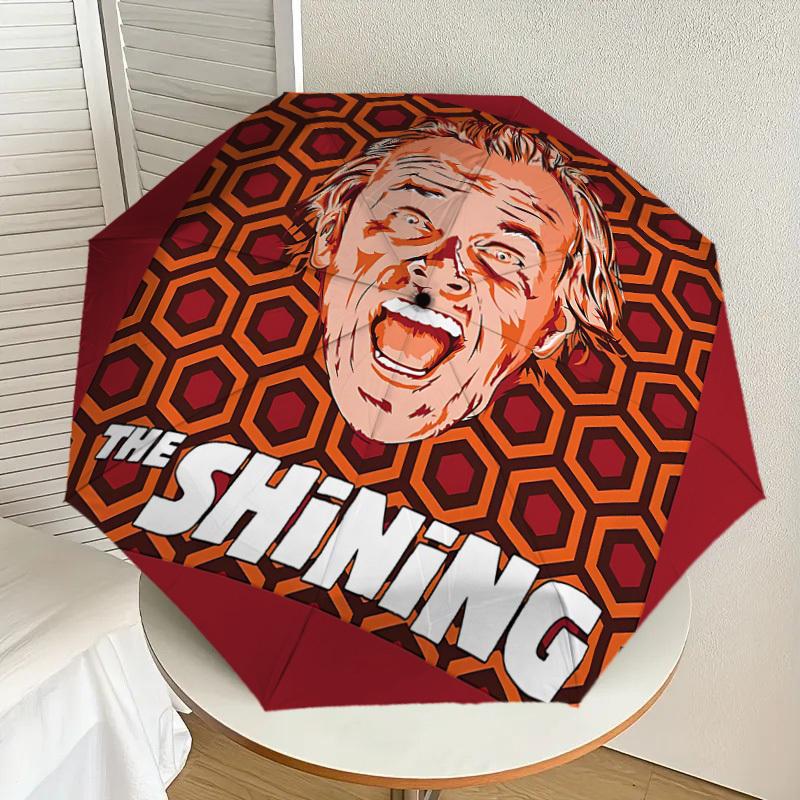 1pc The Shining Automatic Open/Close Umbrella Compact Folding Umbrella with 8-Rib Shaft lightweight esign, for Women/Men1186A