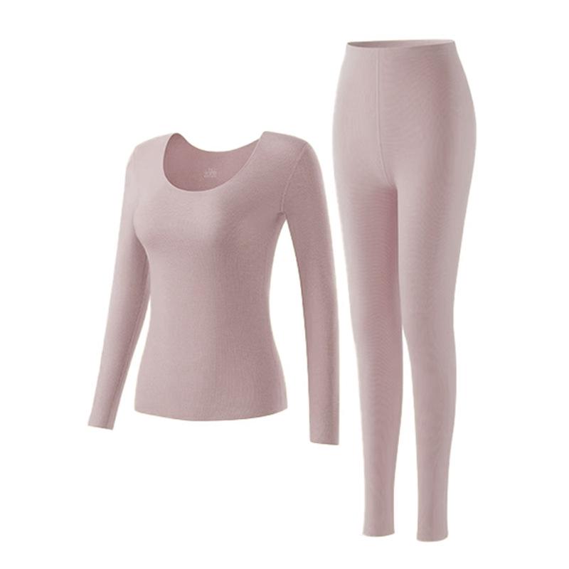 Set pánského termoprádla: Kulatý výstřih, dlouhý rukáv, oboustranně česaná bavlna se sametovou úpravou pro podzim/zimu.