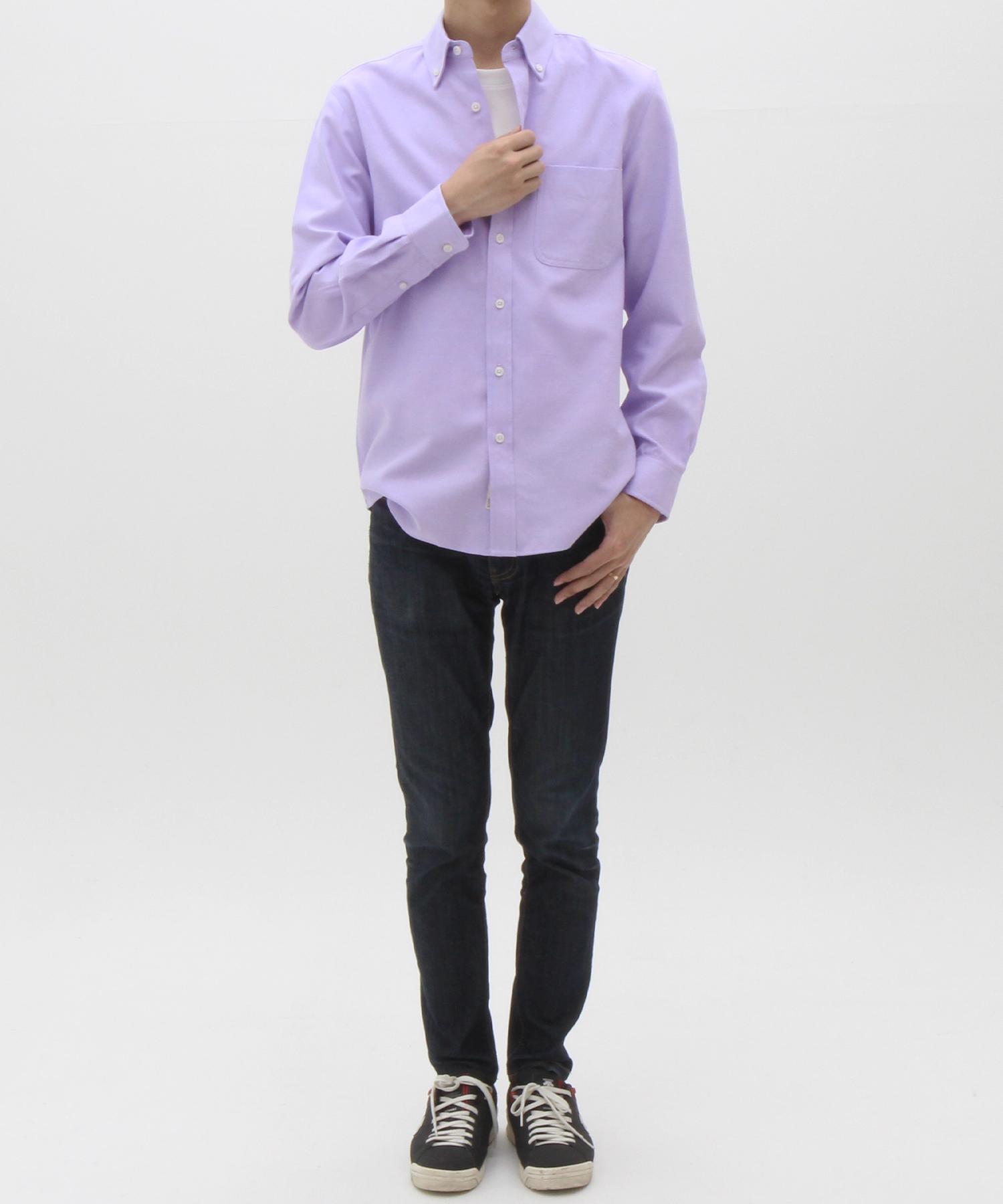 The Shirt Studio Violet Loose Fit Cotton Blend Oxford Button-Down Shirt 100