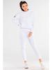 Cotton Sweatpants with Pockets, White L/XL