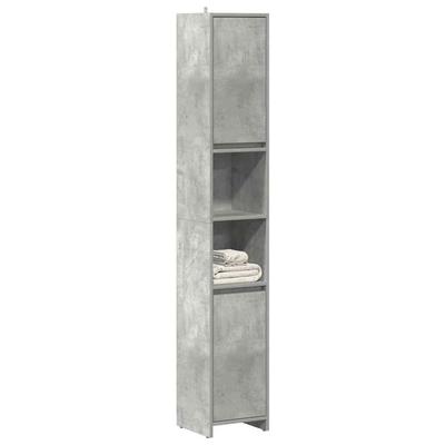 Vidaxl Badkamerkast, Beton Grijs, 30X30X183,5 Cm